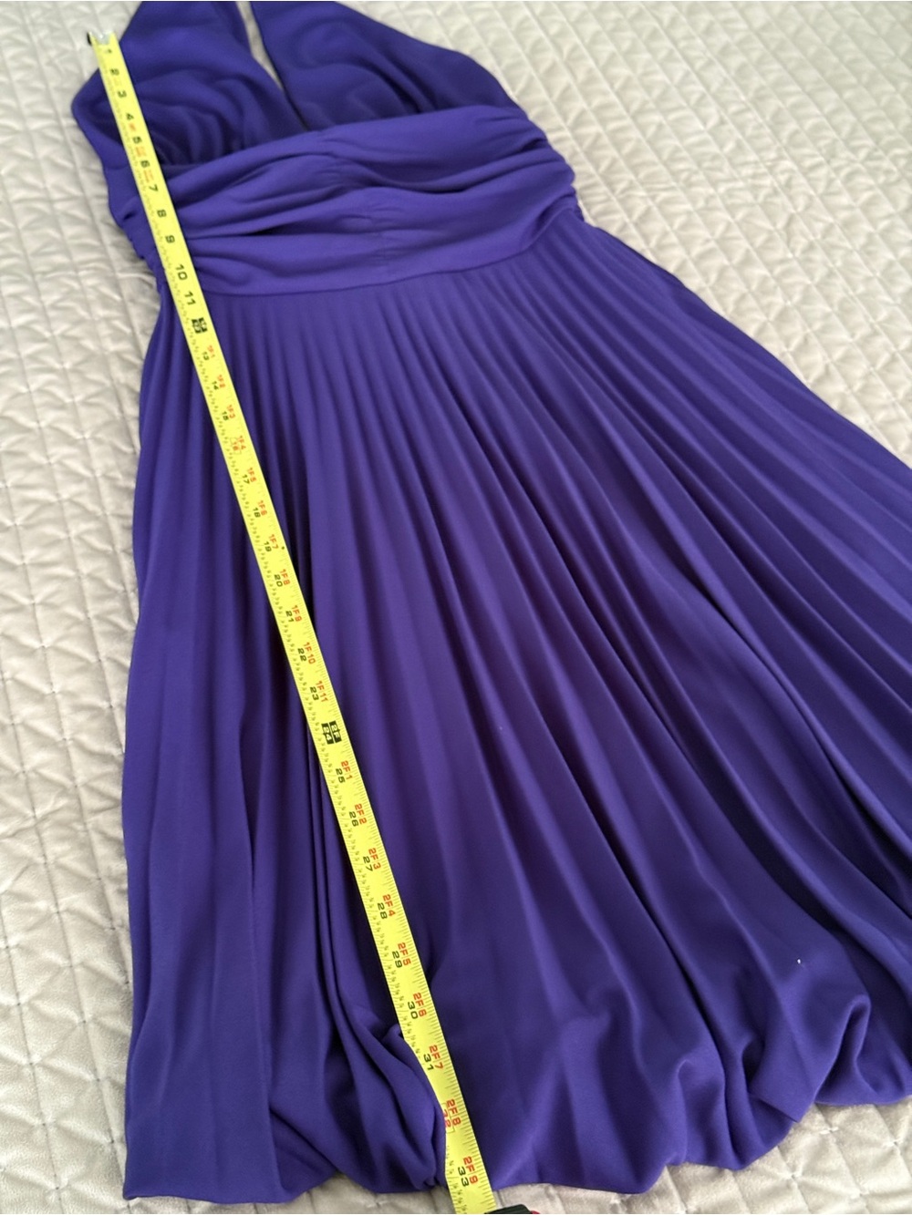 Vintage Caché Brilliant Purple Halter Dress | Y2K Elegant Evening Dress Size 4 - Picture 8 of 9